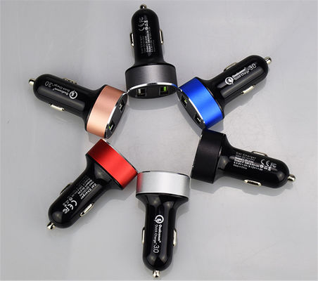 ODM Dual USB Fast Car Phone Charger 30W High Speed DC To DC Car Charger With LED Display